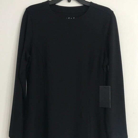 Bad Birde Women's Long Sleeve High Slit Tunic in Black  size L NWT - Picture 4 of 8